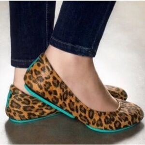 TIEKS LEOPARD PRINT BALLET FLATS